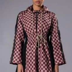 AZALEA WANG VAN SELUS CHECKERED RAIN JACKET