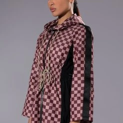 AZALEA WANG VAN SELUS CHECKERED RAIN JACKET -helmut shop azalea wang van selus checkered rain jacket multi 3 3