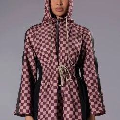 AZALEA WANG VAN SELUS CHECKERED RAIN JACKET -helmut shop azalea wang van selus checkered rain jacket multi 4 4