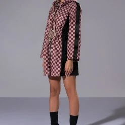 AZALEA WANG VAN SELUS CHECKERED RAIN JACKET -helmut shop azalea wang van selus checkered rain jacket multi 8 8