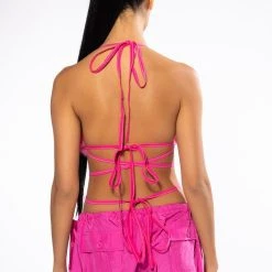 SUCH A DOLL FAUX FUR BRALETTE -helmut shop barbz faux fur bralette pink 6 6