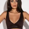 BASIC LUXE MOCHA BRALETTE -helmut shop basic luxe mocha bralette brown 1 1