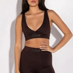 BASIC LUXE MOCHA BRALETTE -helmut shop basic luxe mocha bralette brown 2 2