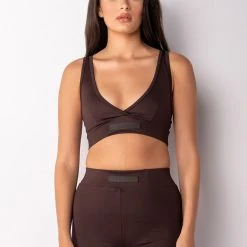 BASIC LUXE MOCHA BRALETTE -helmut shop basic luxe mocha bralette brown 4 4