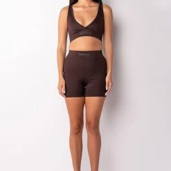 BASIC LUXE MOCHA BRALETTE -helmut shop basic luxe mocha bralette brown 8 8