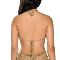 BEACHY KEEN KNIT HALTER CROP TOP -helmut shop beachy keen knit halter crop top mocha 7 7