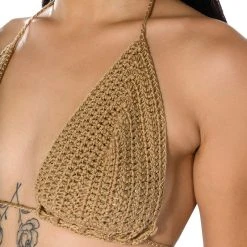 BEACHY KEEN KNIT HALTER CROP TOP -helmut shop beachy keen knit halter crop top mocha 8 8