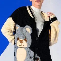 BEARY COZY KNITTED CARDIGAN -helmut shop beary cozy knitted cardigan multi 2 2