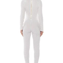 BEAT THE ODDS TEXTURED CATSUIT -helmut shop beat the odds textured catsuit white 4 4