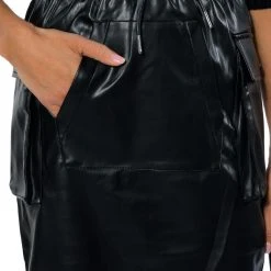 BEGIN AGAIN FAUX LEATHER MIDI SKIRT -helmut shop begin again faux leather midi skirt black 9 9