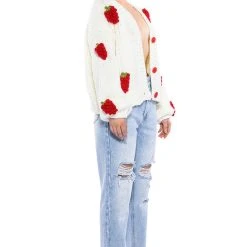 BERRIES BUTTON CARDIGAN -helmut shop berries button cardigan white multi 5 5 c1