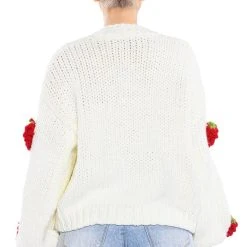 BERRIES BUTTON CARDIGAN -helmut shop berries button cardigan white multi 7 7 c1