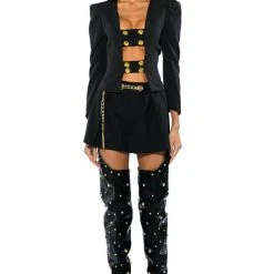 BETTER DAYS FLOUNCE SHORT WITH CHAIN BELT -helmut shop better days flounce short with chain belt black 4 4