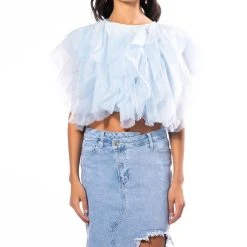 BIG MOMENT BLOUSE -helmut shop big moment blouse light blue 3 3