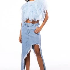 BIG MOMENT BLOUSE -helmut shop big moment blouse light blue 7 7