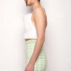 BIG SOFTIE RHINESTONE STRAP PLUSH CROP TOP -helmut shop big softie rhinestone strap plush crop top white 7 7