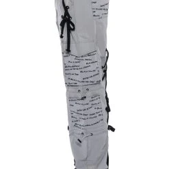 BLACK VILLAGE FOUNDATION LOGO LACE UP DETAIL JOGGER -helmut shop black village foundation logo lace up detail jogger grey 8 8