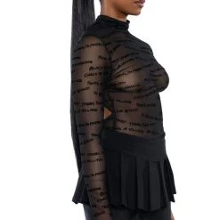 BLACK VILLAGE FOUNDATION LOGO MESH BODYSUIT 12 BLACK VILLAGE FOUNDATION LOGO MESH BODYSUIT -helmut shop black village foundation logo mesh bodysuit black 2 2