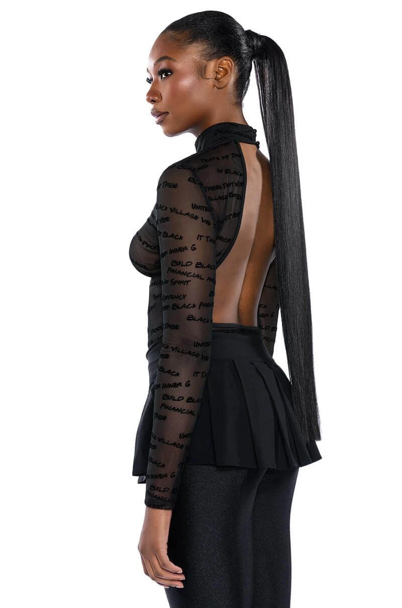 BLACK VILLAGE FOUNDATION LOGO MESH BODYSUIT 5 BLACK VILLAGE FOUNDATION LOGO MESH BODYSUIT - Image 3