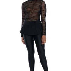 BLACK VILLAGE FOUNDATION LOGO MESH BODYSUIT 14 BLACK VILLAGE FOUNDATION LOGO MESH BODYSUIT -helmut shop black village foundation logo mesh bodysuit black 4 4