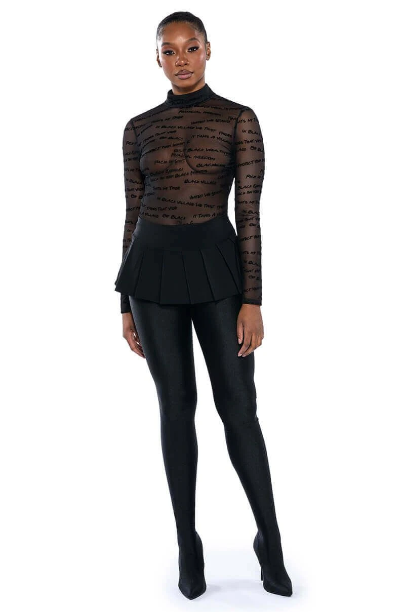 BLACK VILLAGE FOUNDATION LOGO MESH BODYSUIT 6 BLACK VILLAGE FOUNDATION LOGO MESH BODYSUIT - Image 4