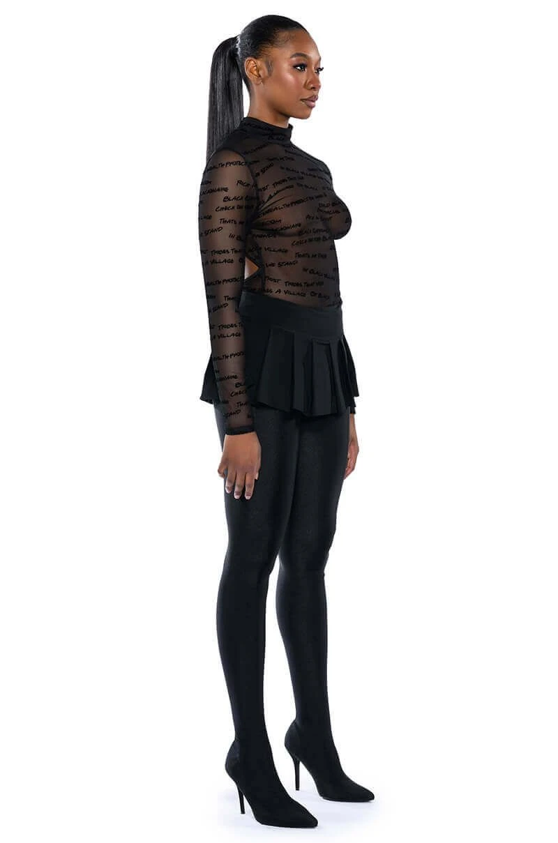 BLACK VILLAGE FOUNDATION LOGO MESH BODYSUIT 8 BLACK VILLAGE FOUNDATION LOGO MESH BODYSUIT - Image 6