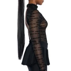 BLACK VILLAGE FOUNDATION LOGO MESH BODYSUIT 17 BLACK VILLAGE FOUNDATION LOGO MESH BODYSUIT -helmut shop black village foundation logo mesh bodysuit black 7 7