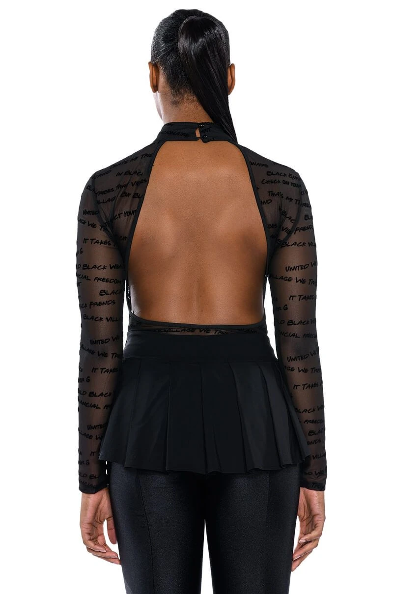 BLACK VILLAGE FOUNDATION LOGO MESH BODYSUIT 10 BLACK VILLAGE FOUNDATION LOGO MESH BODYSUIT - Image 8