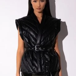 BLANK NYC UNDER THE RADAR PU VEST 13 BLANK NYC UNDER THE RADAR PU VEST -helmut shop blank nyc under the radar pu vest black 4 4