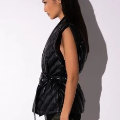 BLANK NYC UNDER THE RADAR PU VEST 14 BLANK NYC UNDER THE RADAR PU VEST -helmut shop blank nyc under the radar pu vest black 5 5