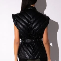 BLANK NYC UNDER THE RADAR PU VEST 15 BLANK NYC UNDER THE RADAR PU VEST -helmut shop blank nyc under the radar pu vest black 6 6