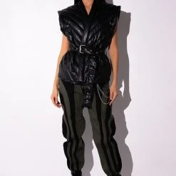 BLANK NYC UNDER THE RADAR PU VEST 17 BLANK NYC UNDER THE RADAR PU VEST -helmut shop blank nyc under the radar pu vest black 8 8