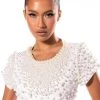 BLING IT ON EMBELLISHED T SHIRT -helmut shop bling it on embellished t shirt white 1 1
