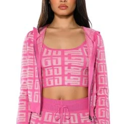 BLOWN AWAY CROPPED KNIT TANK TOP -helmut shop blown away cropped knit tank top pink 2 2