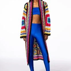 BOBBI FLORAL CROCHET CARDIGAN -helmut shop bobbi floral crochet cardigan multi 2 2