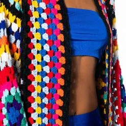 BOBBI FLORAL CROCHET CARDIGAN -helmut shop bobbi floral crochet cardigan multi 5 5