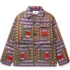 Bode PLAID LOG CABIN QUILT JACKET -helmut shop bodePLAIDLOGCABINQUILTJACKETPURPLEMULTIMLMRF22OW003 1