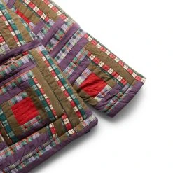 Bode PLAID LOG CABIN QUILT JACKET 9 Bode PLAID LOG CABIN QUILT JACKET -helmut shop bodePLAIDLOGCABINQUILTJACKETPURPLEMULTIMLMRF22OW003 3