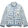 Bode WHITE HOUSE STEPS QUILT JACKET -helmut shop bodeWHITEHOUSESTEPSQUILTJACKETBLUECREAMMLMRF22OW016 1