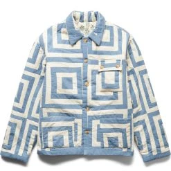 Bode WHITE HOUSE STEPS QUILT JACKET