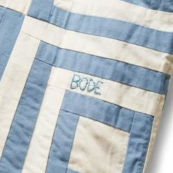 Bode WHITE HOUSE STEPS QUILT JACKET -helmut shop bodeWHITEHOUSESTEPSQUILTJACKETBLUECREAMMLMRF22OW016 4