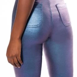 BORN TO SHINE METALLIC SKINNY PANTS IN BLUE 11 BORN TO SHINE METALLIC SKINNY PANTS IN BLUE -helmut shop born to shine metallic skinny pants in blue blue 6 6