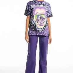 BOSS UP FAUX LEATHER PANTS -helmut shop boss up faux leather pants purple 9 9