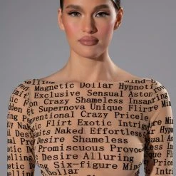 BOW DOWN MESH LONG SLEEVE TOP