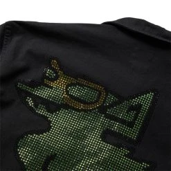 Brain Dead SQUIRREL RHINESTONE CHORE COAT -helmut shop braindeadSQUIRRELRHINESTONECHORECOATWASHEDBLACKSBDF22O00002570BK02 5