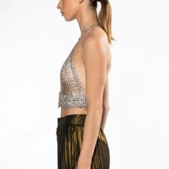 BREATHTAKING RHINESTONE BRA TOP -helmut shop breathtaking rhinestone bra top silver 3 3