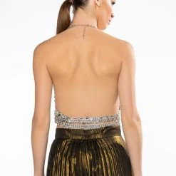 BREATHTAKING RHINESTONE BRA TOP -helmut shop breathtaking rhinestone bra top silver 4 4