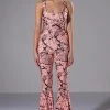 BRING THE FUNK PRINTED FLARED JUMPSUIT