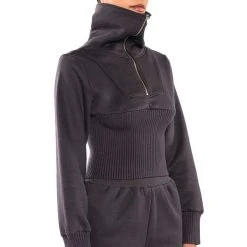 CARBON LUX SWEATSHIRT -helmut shop carbon lux sweatshirt charcoal grey 2 2