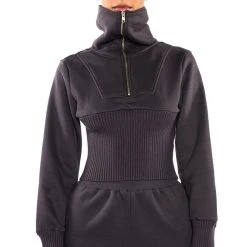 CARBON LUX SWEATSHIRT -helmut shop carbon lux sweatshirt charcoal grey 4 4